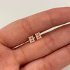 Topos Cuadrado Casting Rosa Oro amarillo 18k 0,75 Gr / 4,8 mm