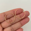 Candonga imperdible lisa Oro amarillo 18k 1,10 Gr / 2,5 Cm