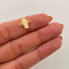 Herraje Virgen de Guadalupe Silueta Oro amarillo 18k 0,35 Gr / 1,2 Cm