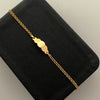 Pulso bebé Placa Nube Aro Seguido Oro amarillo 18k 1,45 Gr / 2,7 mm / 15,1 Cm Broche 0,20