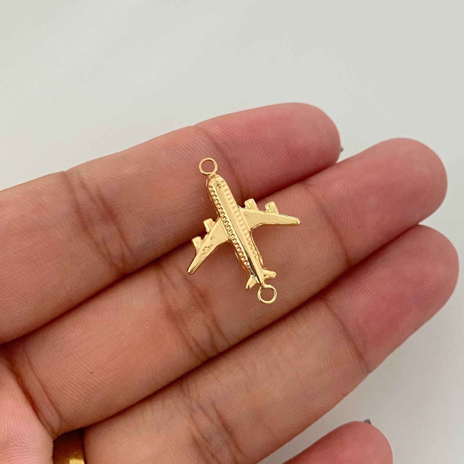 Herraje avión Oro amarillo 18k 0,70 Gr / 2,4 Cm