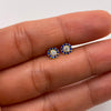 Topos Circulo borde azul y centro blanco Oro amarillo 18k 0,75 Gr / 5,4 mm
