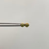 Topos mini silueta corazon circones verdes Oro amarillo 18k 0,5 Gr / 2,5 mm