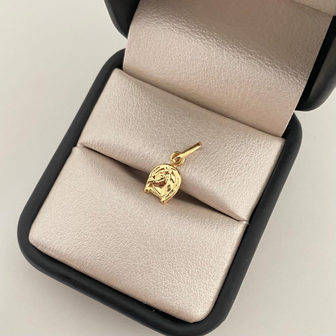 Dije herradura de caballo Oro amarillo 18k 0,7 Gr / 1,8 Cm