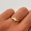 Anillo Solitario Oro amarillo 18k / Talla 7 / 1,35 Gr / 1,9 mm