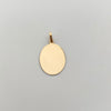 Dije Placa Ovalada Oro amarillo 18k 1,3 Gr / 16,1 mm / 2,8 Cm