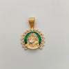 Dije Rostro Casting Verde Oro amarillo y Oro blanco 18k 8,4 Gr / 26,1 mm / 3,5 Cm