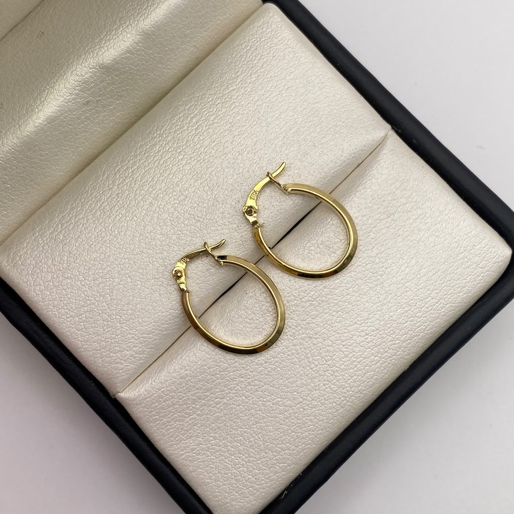 Candonga ovalada Oro amarillo 18k 0,81 Gr / 1,8 Cm