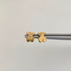 Topos Oso Th Liso Oro amarillo 18k 0,75 Gr / 7,5 mm