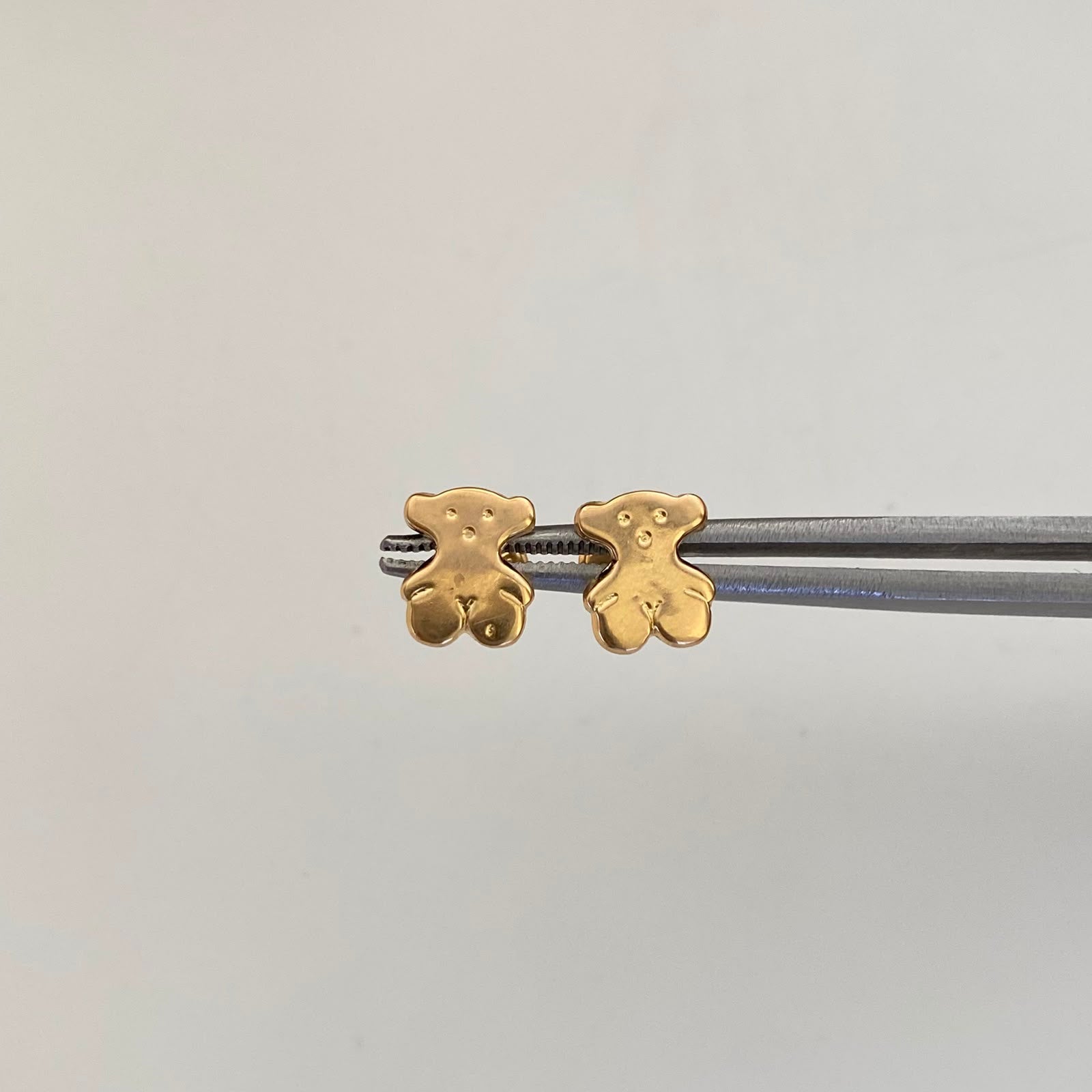Topos Oso Th Liso Oro amarillo 18k 0,75 Gr / 7,5 mm