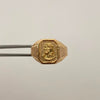 Anillo Troquel Rostro Oro amarillo 18k / Talla 12 / 3,55 Gr / 4,1 mm