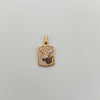 Dije Placa San Miguel Casting Oro amarillo 18k 2,4 Gr / 11,3 mm / 2,3 Cm
