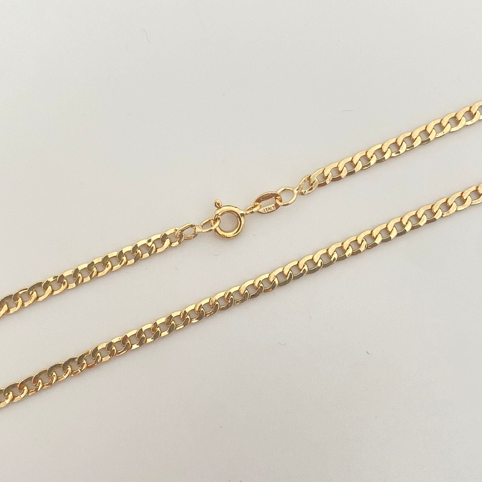 Cadena It tejido cubana Oro amarillo 18k 6,7 Gr / 3,5 mm / 60 Cm