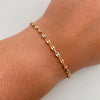 Pulso Gc Diamantado Tres oros 18k 2,55 Gr / 3,5 mm / 17,4 Cm Broche 0,30