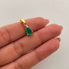 Dije Gota 0.9 puntos de Esmeralda Oro amarillo 18k 1,3 Gr / 6,9 mm / 2 Cm