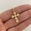 Dije Cruz trebol diamantado Oro amarillo 18k +2 / 2,35 Gr / 1,6 mm / 3 Cm