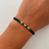 Pulsera tejida Bolas Diamantadas 3mm Oro amarillo 18k 0,25 Gr