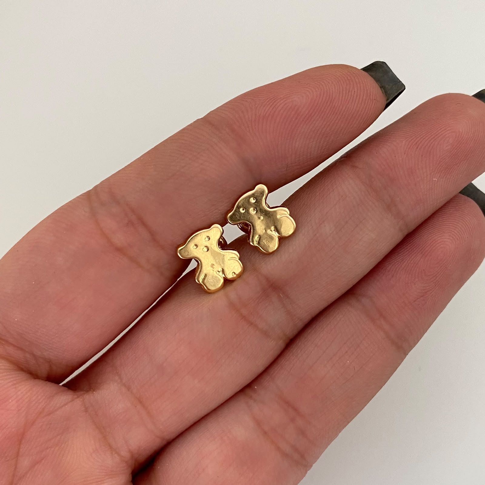 Topos Oso Th Liso Oro amarillo 18k 0,75 Gr / 7,5 mm