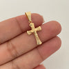 Dije cruz cristo diamantado Oro amarillo 18k 0,9 Gr / 3 Cm