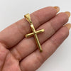 Dije cruz lisa Oro amarillo 18k 0,8 Gr / 16 mm / 4 Cm