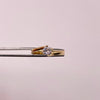 Anillo Solitario Oro amarillo 18k / Talla 7 / 2,2 Gr / 2,7 mm