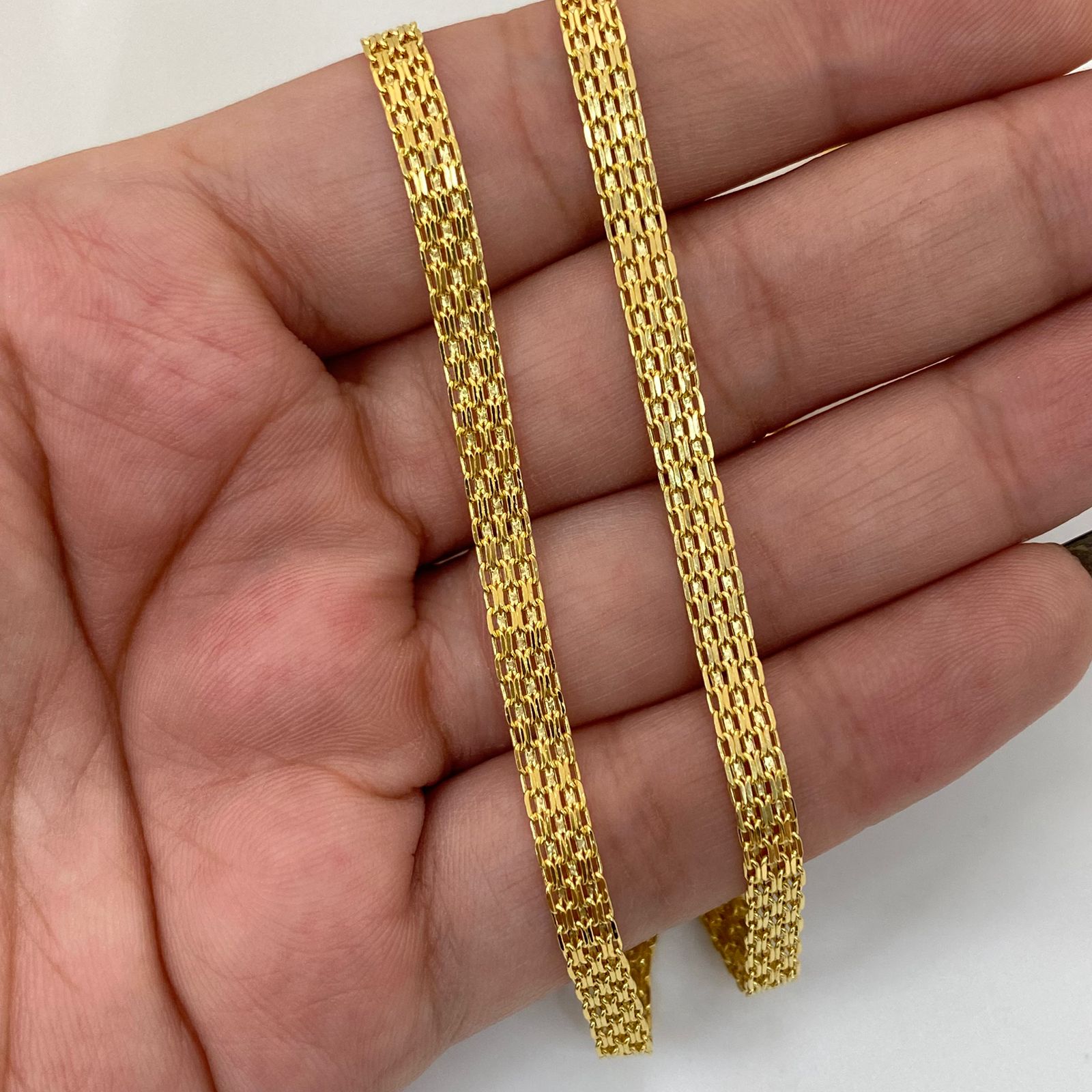 Cadena It china doble carril  Oro amarillo 18k +1 / 7,15 Gr / 4,1 mm / 60 Cm