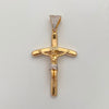 Dije Cruz Casting Oro amarillo y Oro blanco 18k 10,45 Gr / 35,5 mm / 6,2 Cm