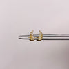 Topos Alas circones blancos Oro amarillo 18k 0,7 Gr / 7,8 mm