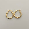 Candonga entorchada Oro amarillo 18k 1,7 Gr / 2 Cm