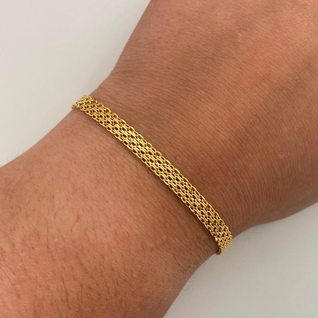 Pulso It China Oro amarillo 18k +1 / 5,45 Gr / 4,8 mm / 19 Cm
