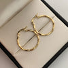 Candonga semi entorchada Oro amarillo 18k 1,25 Gr / 2,5 Cm