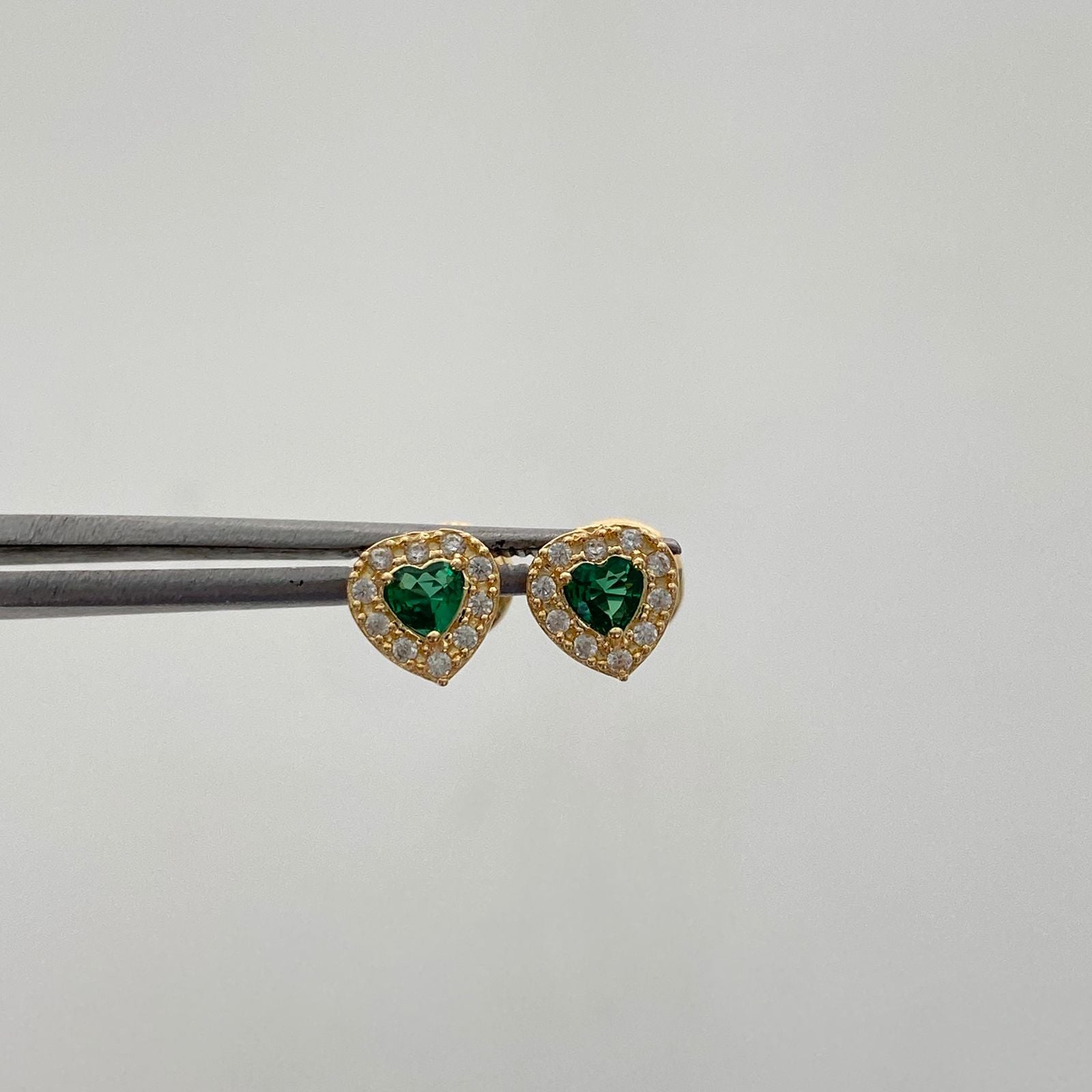 Topos Corazon Casting Verde Oro amarillo 18k 0,85 Gr / 6,2 mm