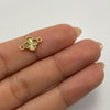 Herraje Mini trebol diamantado Oro amarillo 18k 0,55 Gr / 1,1 Cm