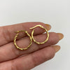 Candonga ribete entorchado  Oro amarillo 1,2 Gr / 2 Cm
