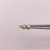 Topos Circon blanco Oro amarillo 18k 0,65 Gr / 3,8 mm