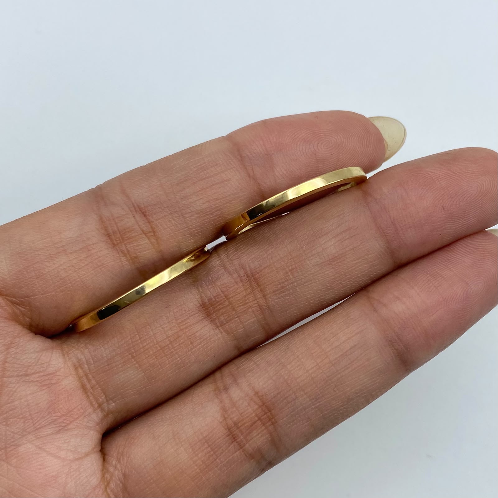 Candonga It delgada lisa Oro amarillo 18k 1,85 Gr / 2,5 Cm