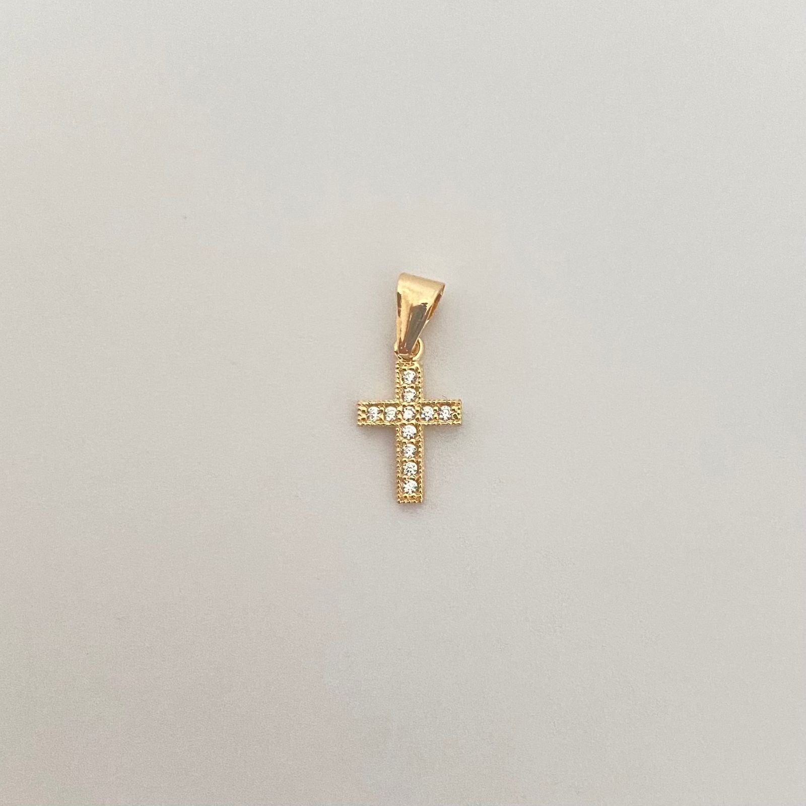 Dije cruz casting Oro amarillo 18k 0,35 Gr / 1,7 Cm