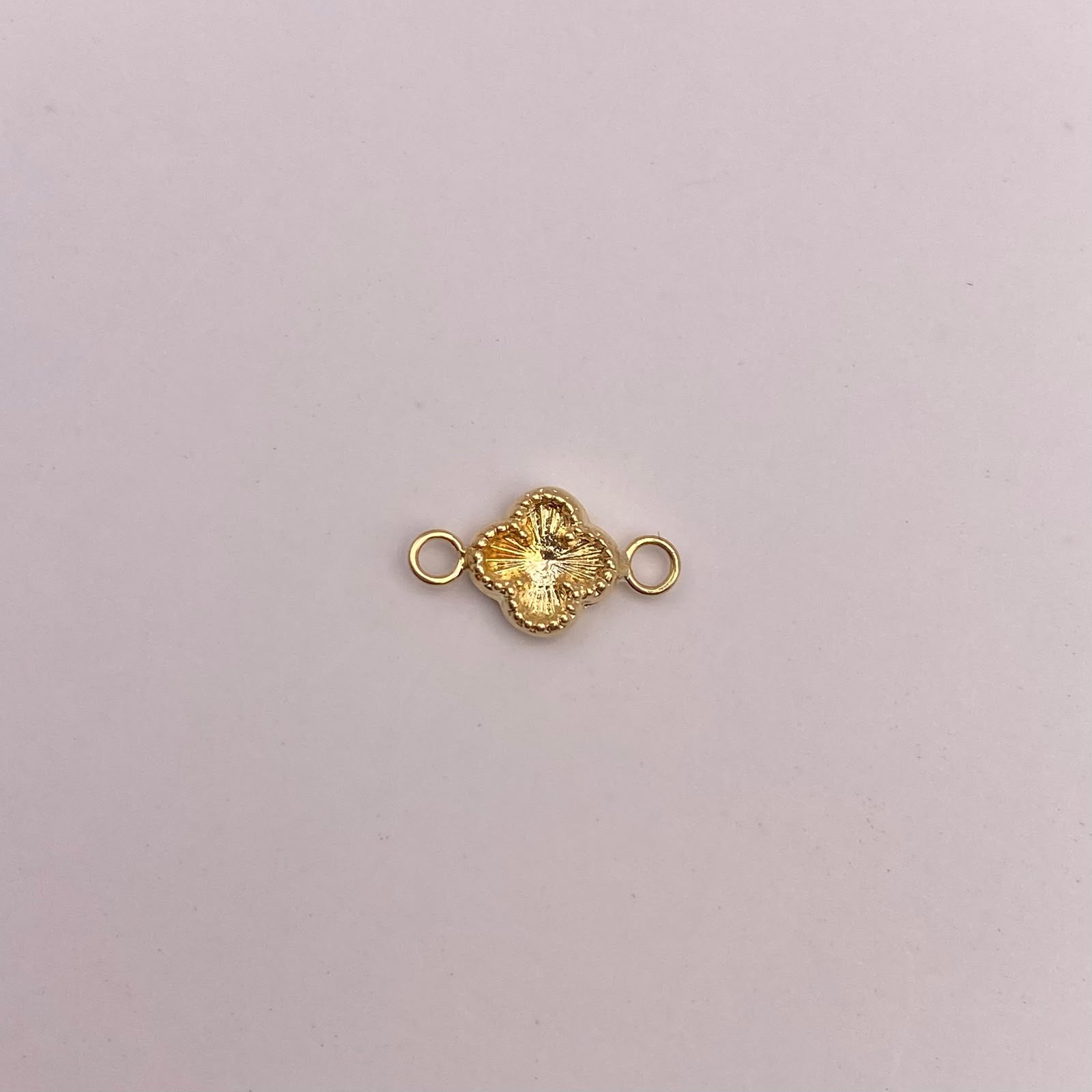 Herraje trebol diamantado Oro amarillo 18k 0,23 Gr / 1 Cm