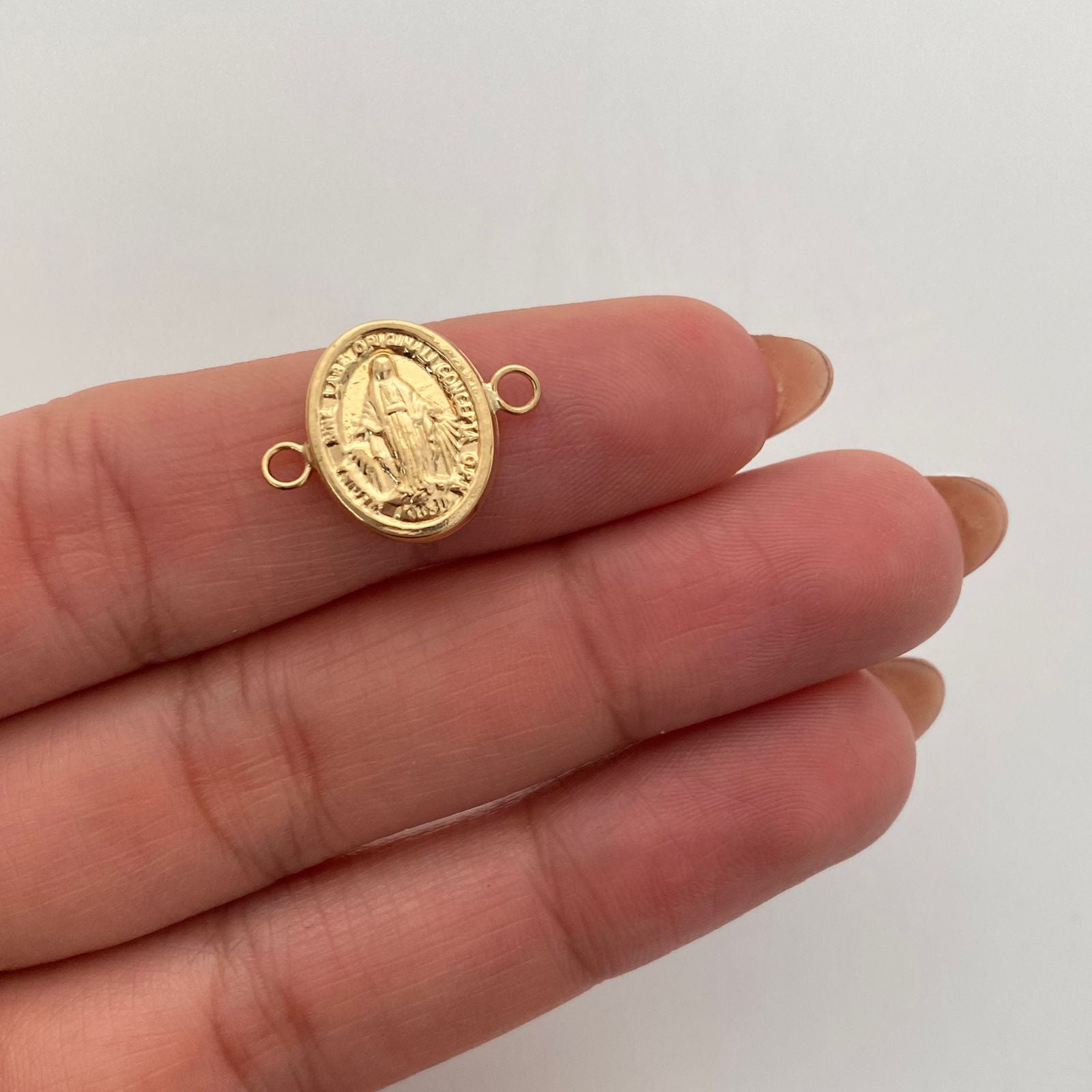 Herraje Virgen milagrosa Oro amarillo 18k 0,8 Gr / 1,7 Cm