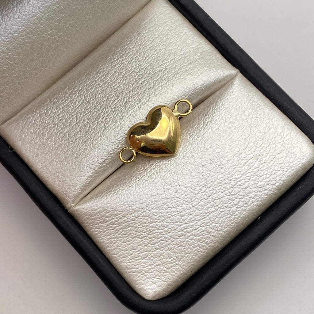 Herraje corazón inflado Oro amarillo 18k 0,61 Gr / 1,5 Cm