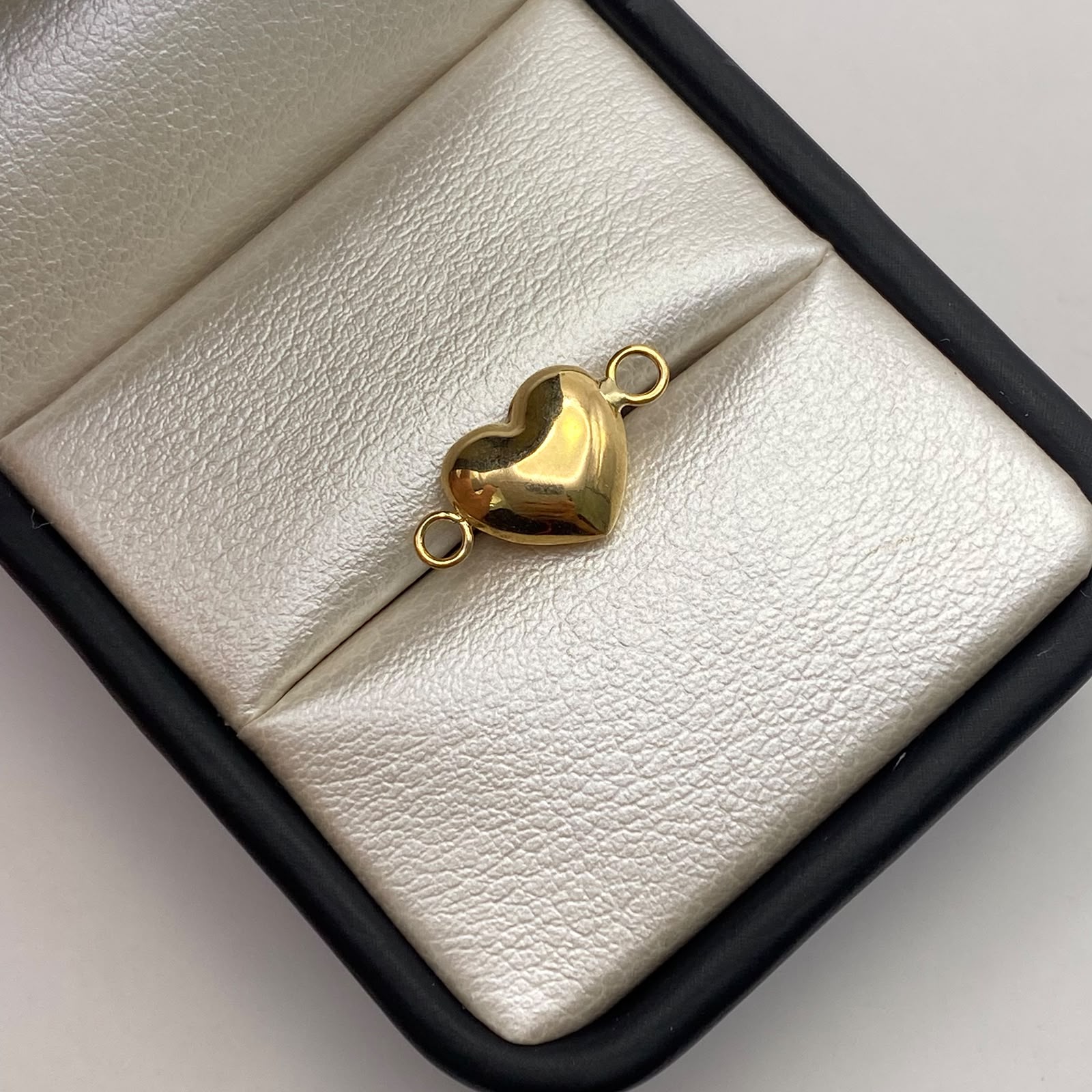 Herraje corazón inflado Oro amarillo 18k 0,61 Gr / 1,5 Cm