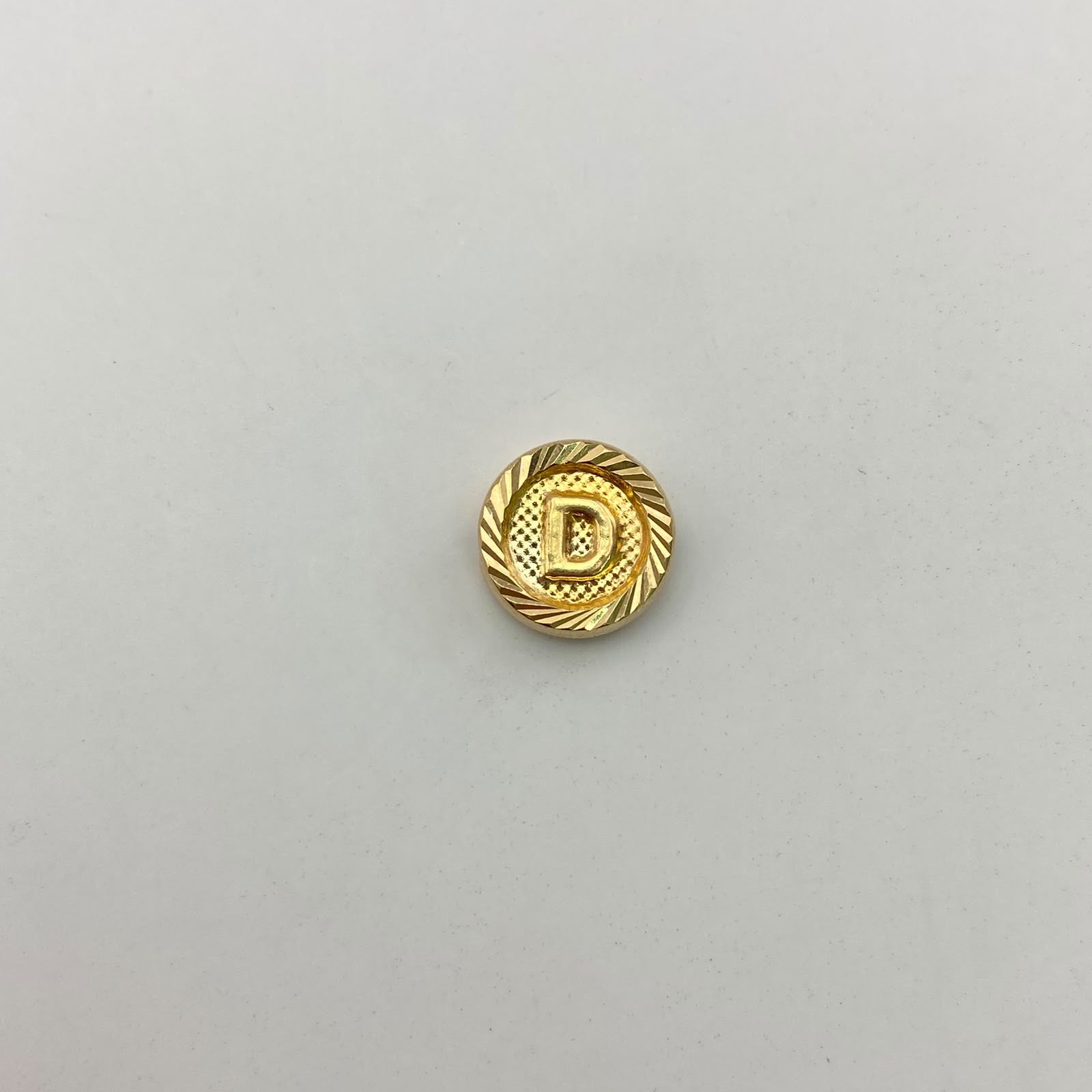 Herraje tambor letra d Oro amarillo 0,55 Gr / 1 Cm