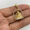 Dije Virgen circones blancos Oro amarillo 18k 7,2 Gr / 20,5 mm / 2,9 Cm