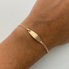 Pulso bebé aro seguido ovalada Oro amarillo 18k 1,45 Gr / 5,2 mm / 15 Cm Broche 0,15