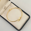Aro It con trebol diamantado  Oro amarillo 18k +4 / 7 Gr / 18 Cm