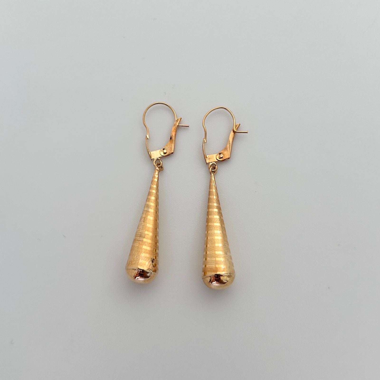 Candonga Gota Oro amarillo 18k 1,1 Gr / 4 Cm