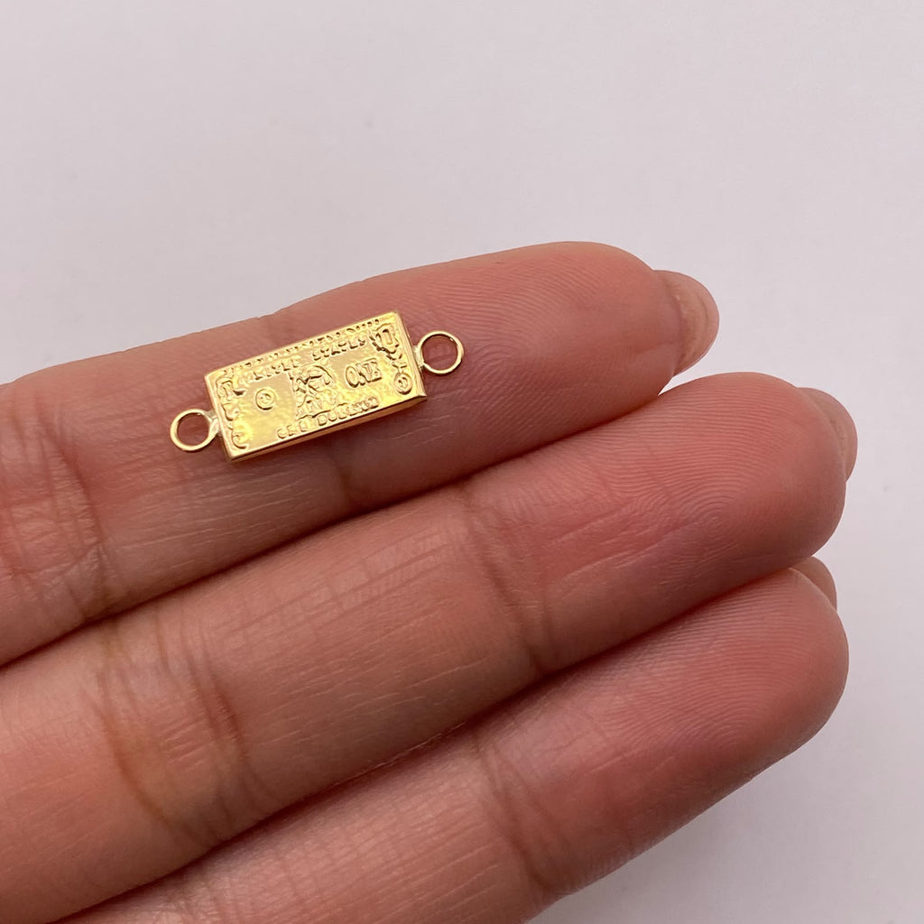 Herraje dolar Oro amarillo 18k 0,55 Gr / 2 Cm