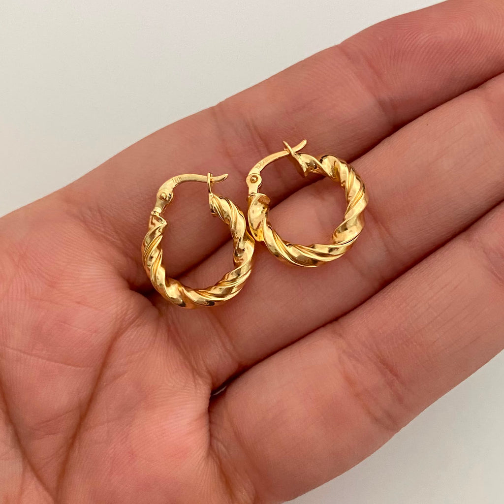 Candonga Entorchada Oro amarillo 18k 1,6 Gr / 1,7 Cm