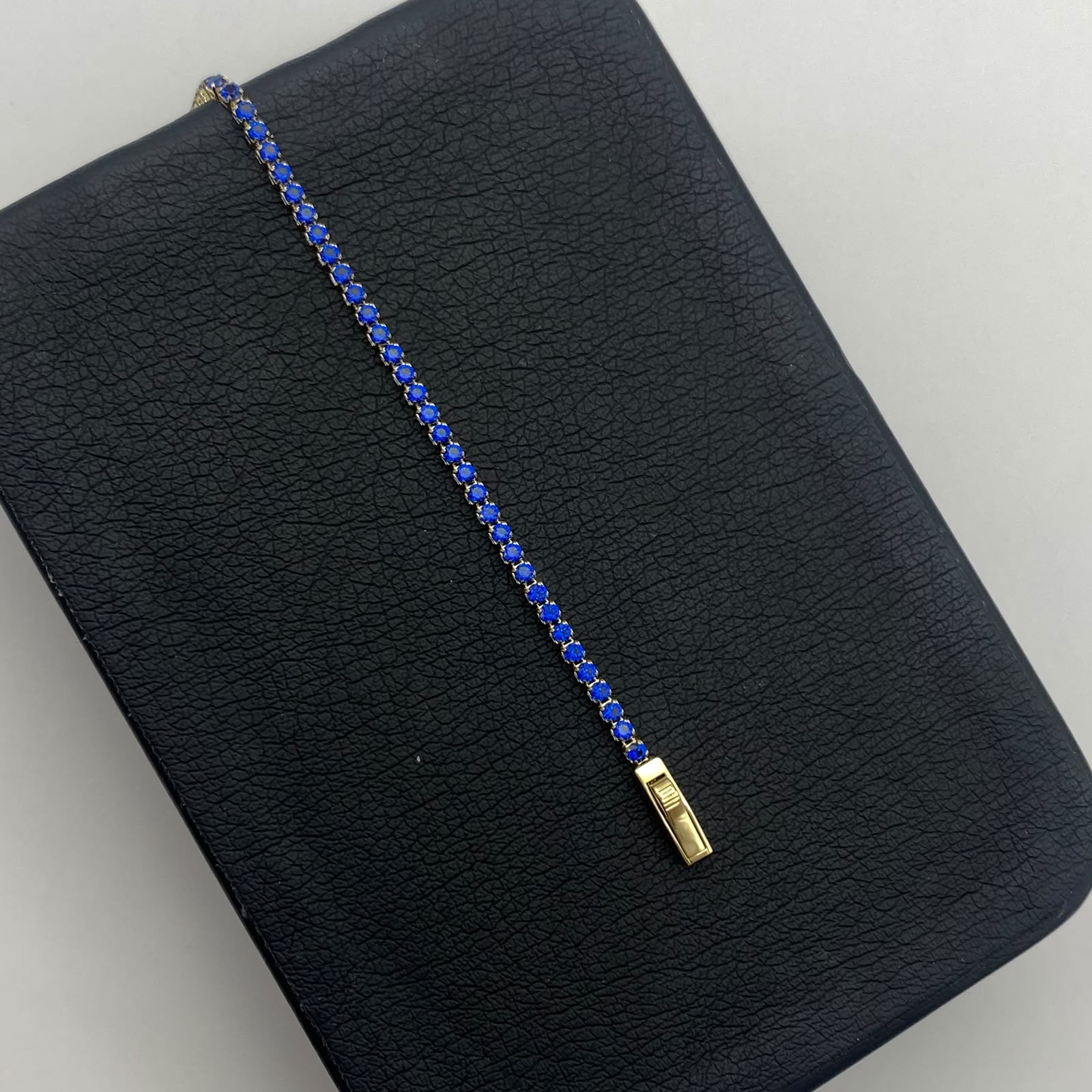 Pulso It tennis circón azul rey Oro amarillo 18k 2,10 Gr / 1,83 mm / 18 Cm