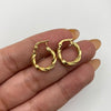 Candonga melcocha combinada lisa y raya Oro amarillo 1,4 Gr / 1,5 Cm